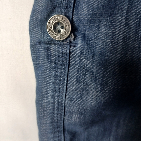 LEE Women's Capri Just below the waist Mid-length Cargo blue jeans 10 med - Picture 3 of 6